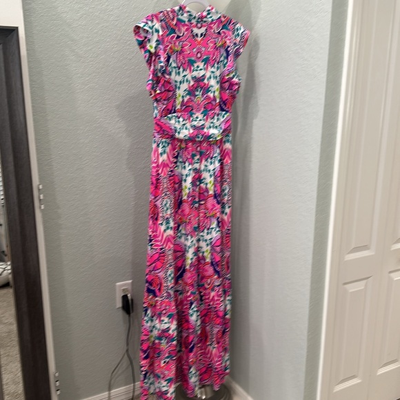 NWOT Lilly Pulitzer Adriann flutter sleeve maxi dress. Size Medium. Never worn. - Picture 4 of 4